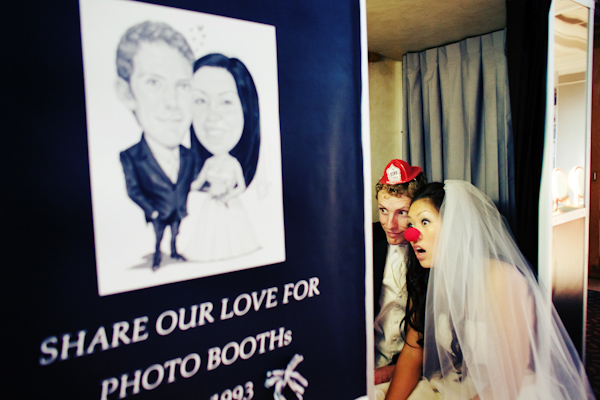 hilarious photobooth bride and groom - real wedding photo by Seattle photographers GH Kim Photography